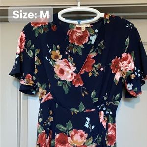 Floral wrap top
